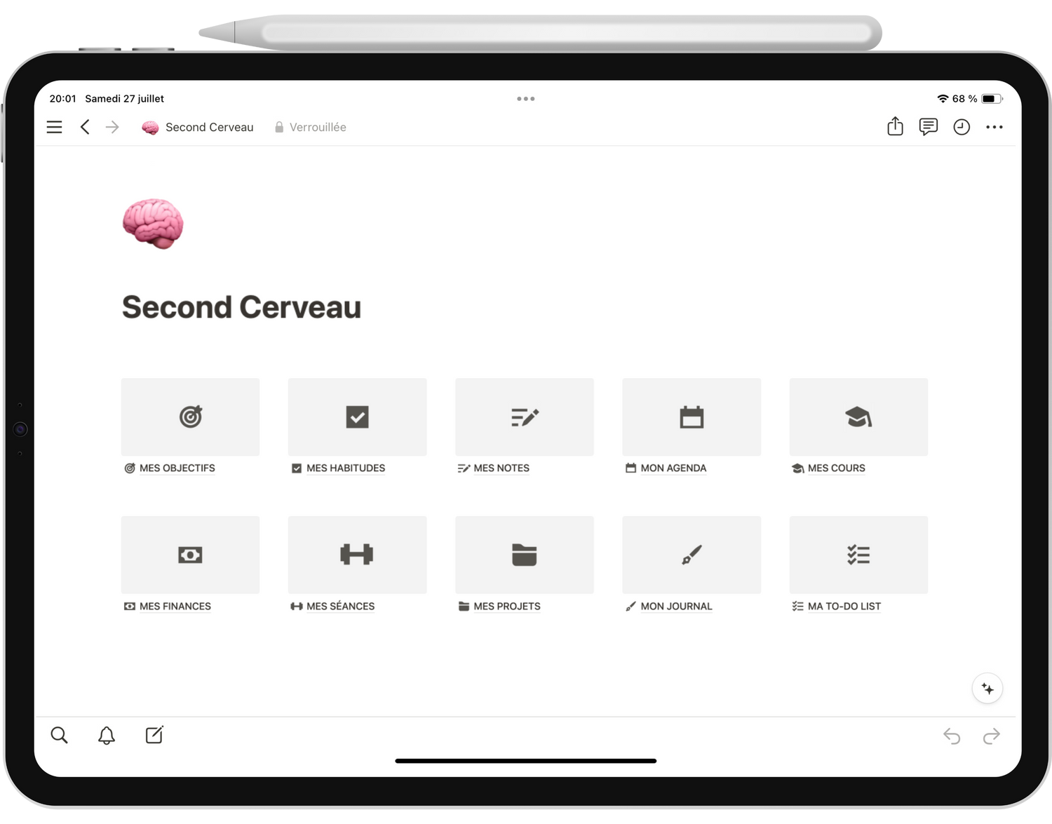 Organisez Votre Vie Avec Le Second Cerveau de Marven sur Notion