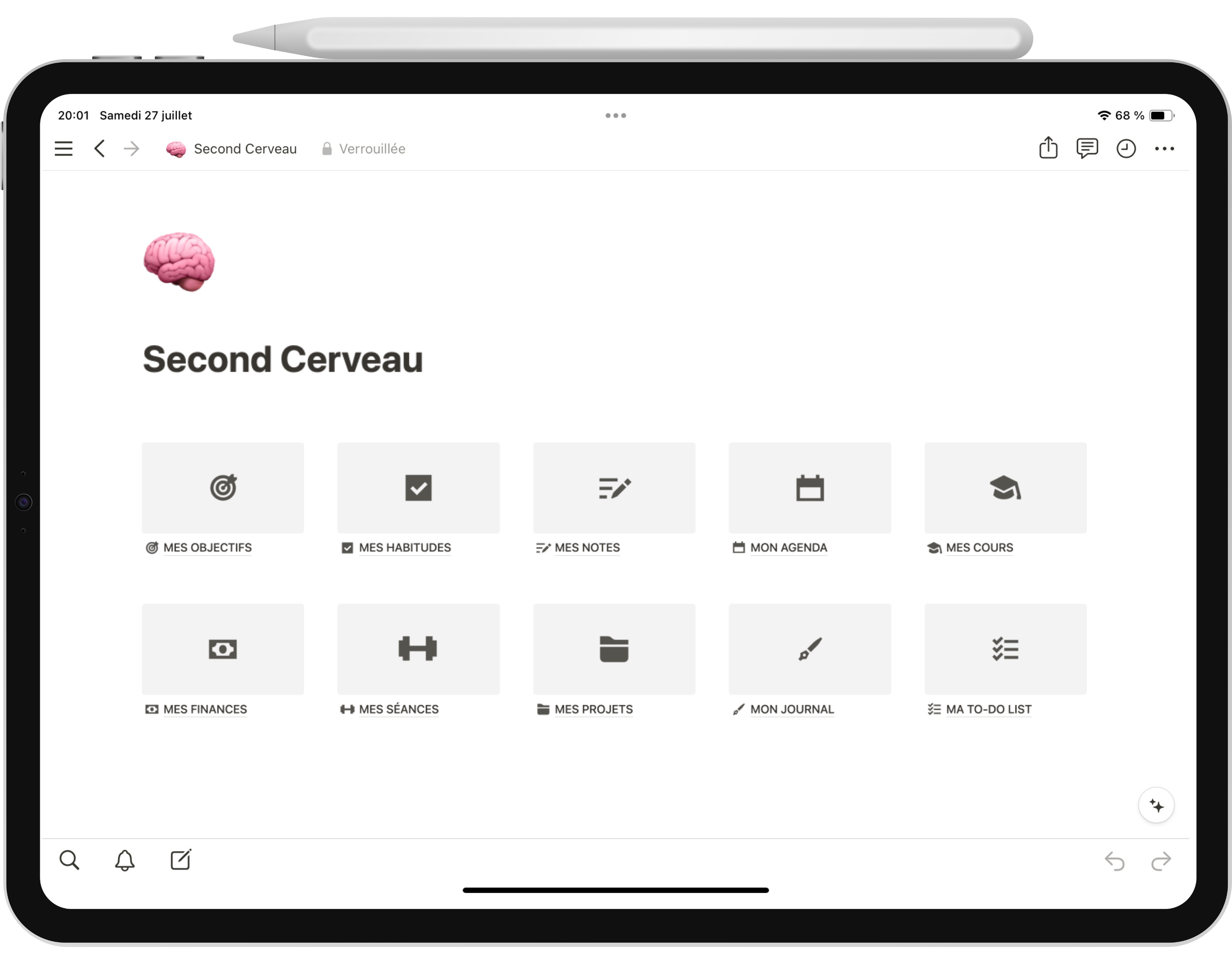 Organisez Votre Vie Avec Le Second Cerveau de Marven sur Notion